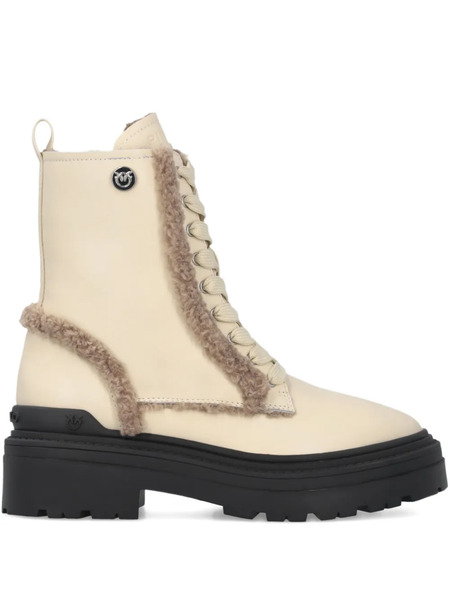  Pinko 55mm Lace-up Boots - Neutrals 