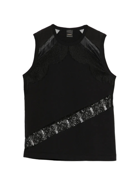  Pinko Molly Lace-panel Top - Black 