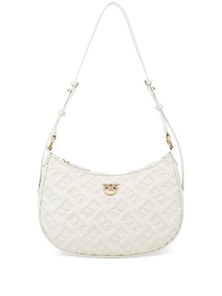  Pinko Monogram-pattern Shoulder Bag - White 