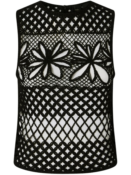  Pinko Open-knit Top - Black 