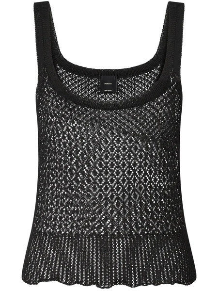  Pinko Perforated Top - Black 