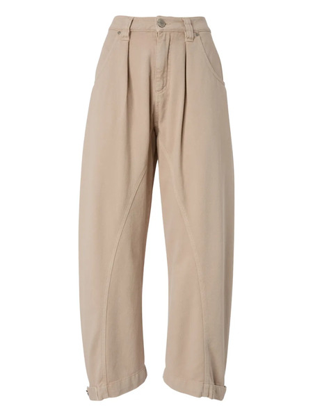  Pinko Pleated Wide-leg Jeans - Neutrals 