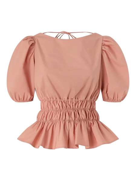  Pinko Puffed-sleeve Ruffled Top 
