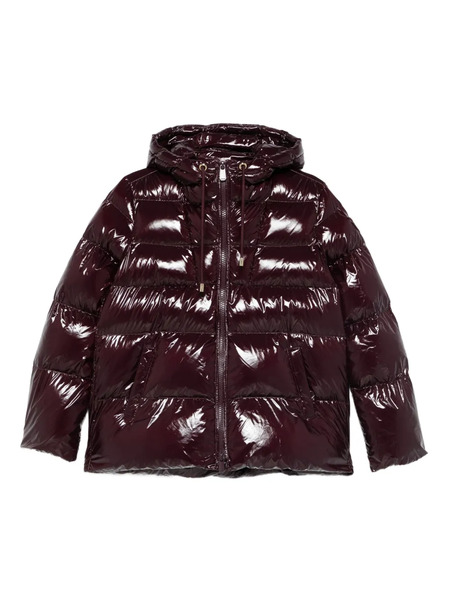  Pinko Quilted Hooded Jacket - Purple 