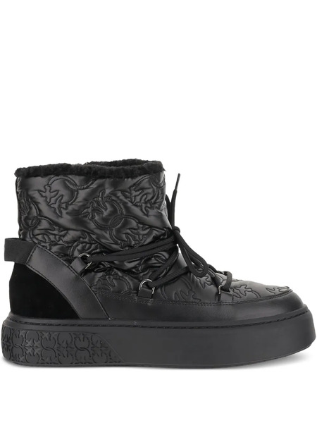  Pinko Quilted Platform Boots - Black 