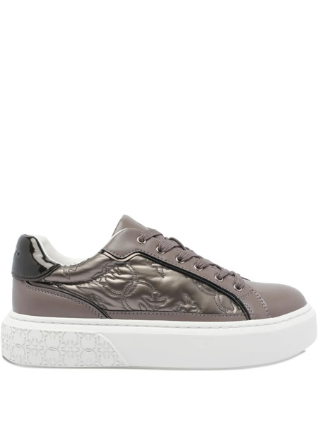  Pinko Quilted Platform Sneakers - Grey 