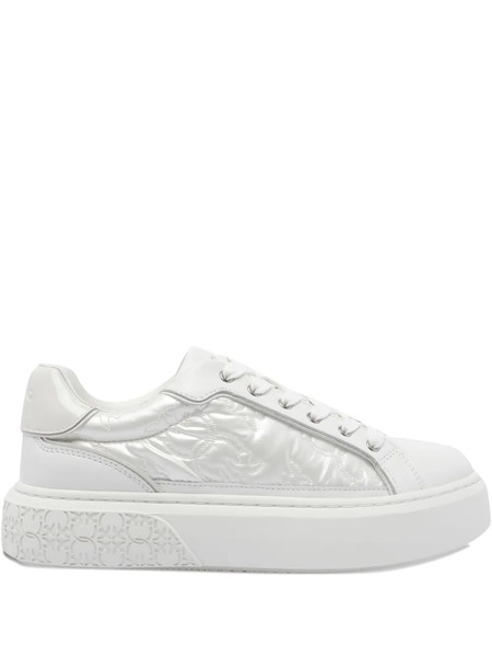  Pinko Quilted Platform Sneakers - White 
