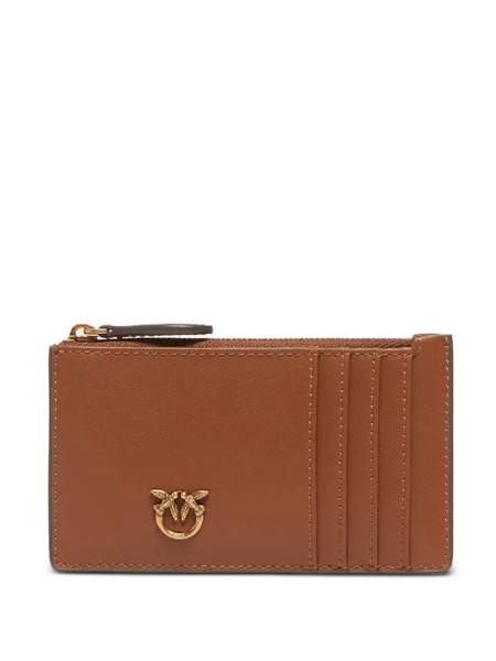  Pinko Quilted Zip Cardholder - Brown 