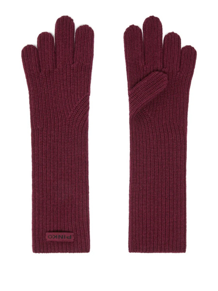  Pinko Ribbed Gloves - Red 
