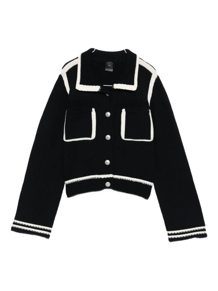  Pinko Ribbed-knit Wool Cardigan - Blue 