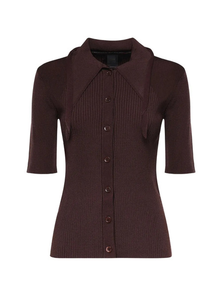  Pinko Ribbed Shirt - Brown 