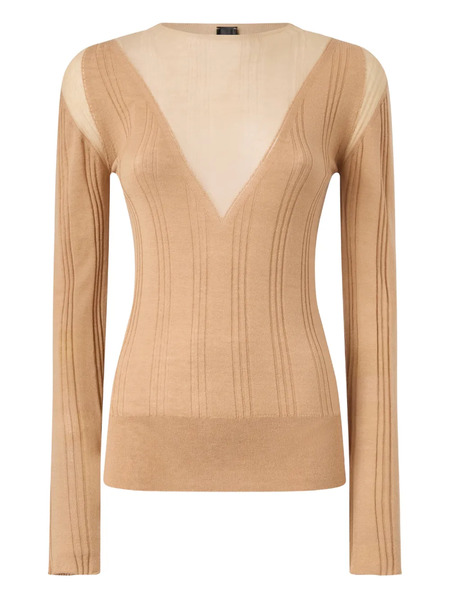  Pinko Ribbed Top - Neutrals 