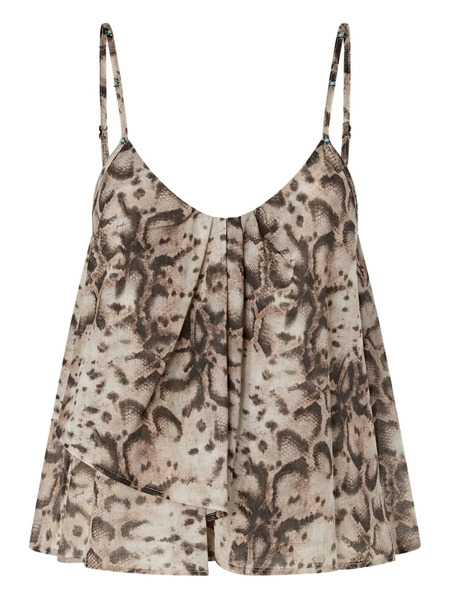  Pinko Snake-print Strap Top - Neutrals 