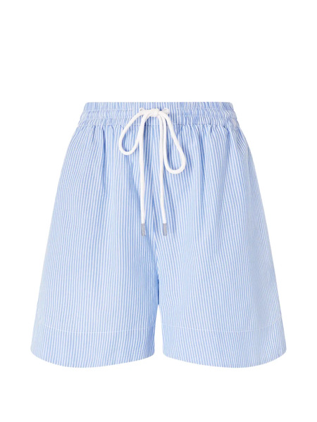  Pinko Striped Drawstring Shorts - Blue 