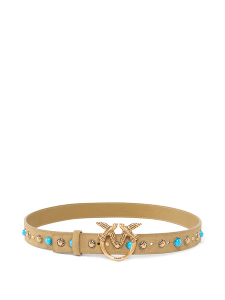  Pinko Stud-embellished Love Birds-buckle Belt - Neutrals 