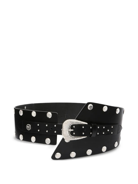  Pinko Studded Buckle Belt - Black 