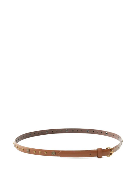  Pinko Studded Leather Belt - Brown 
