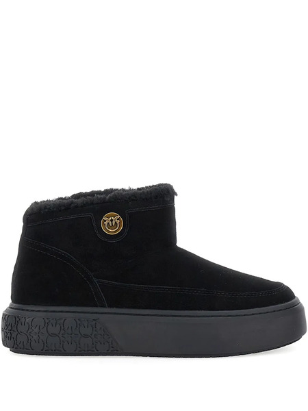  Pinko Suede Platform Boots - Black 