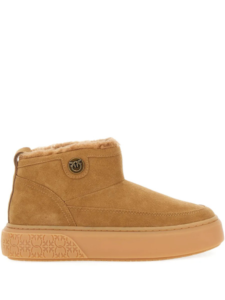  Pinko Suede Platform Boots - Neutrals 