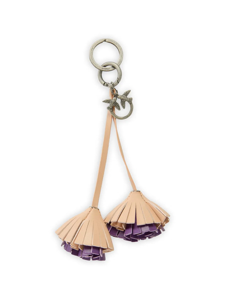  Pinko Tassel Charm Keyring - Neutrals 
