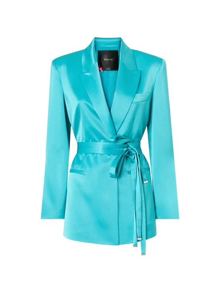  Pinko Tie-belt Jacket - Blue 