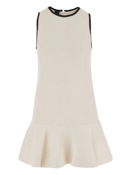 Pinko Tweed Ruffled Dress - Neutrals 