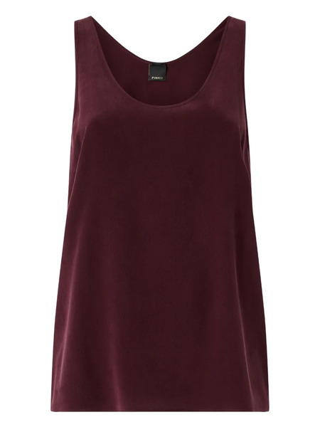  Pinko V-neck Silk Top - Red 