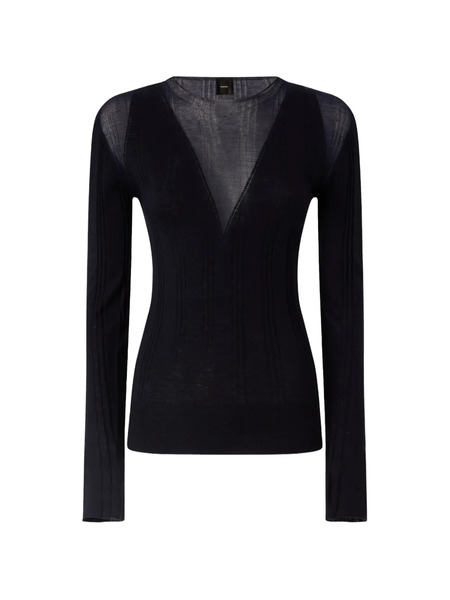  Pinko V-neck Textured Top - Blue 