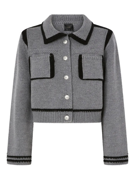  Pinko Wool Buttoned Cardigan - Grey 