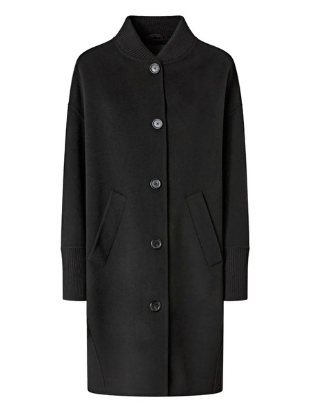  Pinko Wool Buttoned-up Coat - Black 