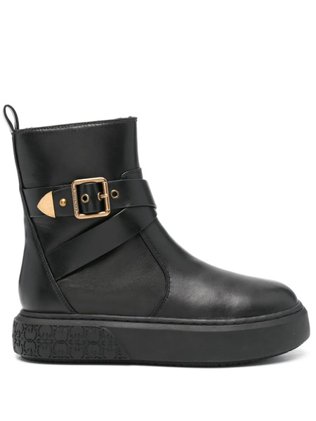  Pinko Yoko Biker Boots - Black 