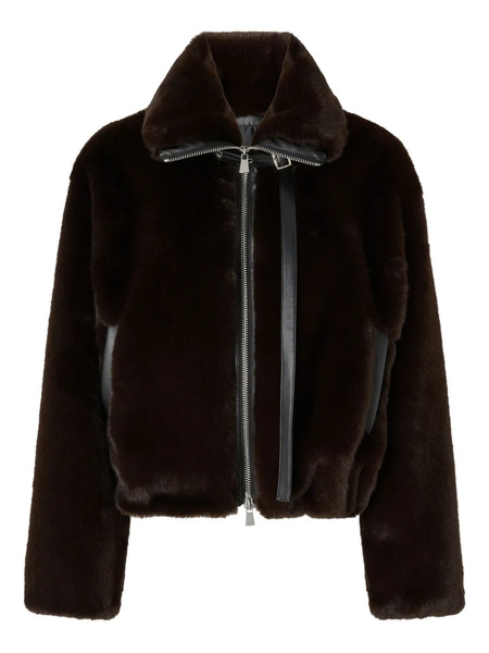  Pinko Zip-up Bomber Jacket - Brown 