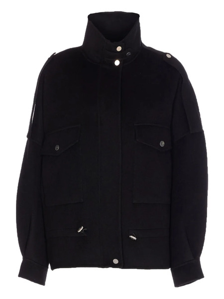  Pinko Zip-up Wool-blend Jacket - Black 