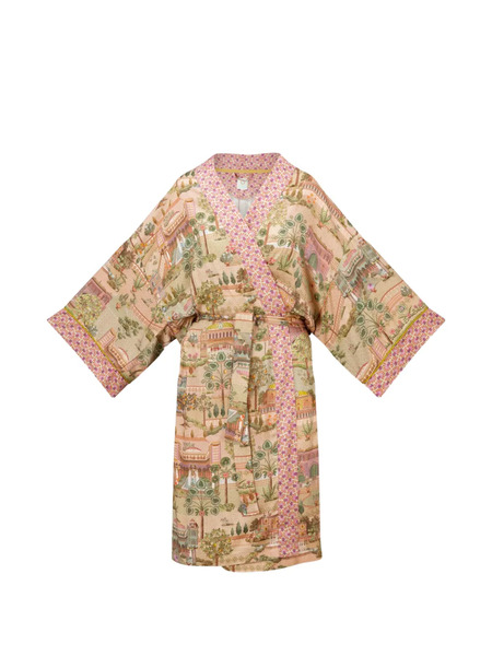  Pip Studio Printed Belted Dressing Gown - Neutrals 
