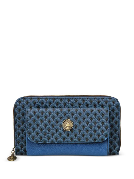  Pip Studio Zip Patterned Wallet - Blue 