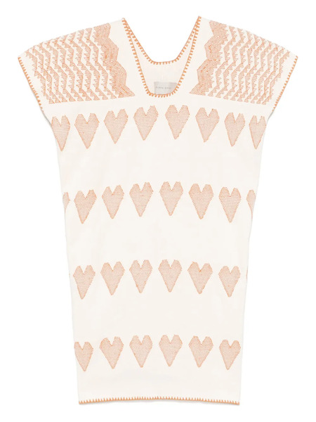  Pippa Holt Heart-pattern Mini Dress - Neutrals 
