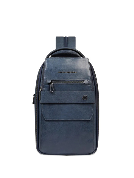  Piquadro Convertible Zip-pocket Backpack Bag - Blue 