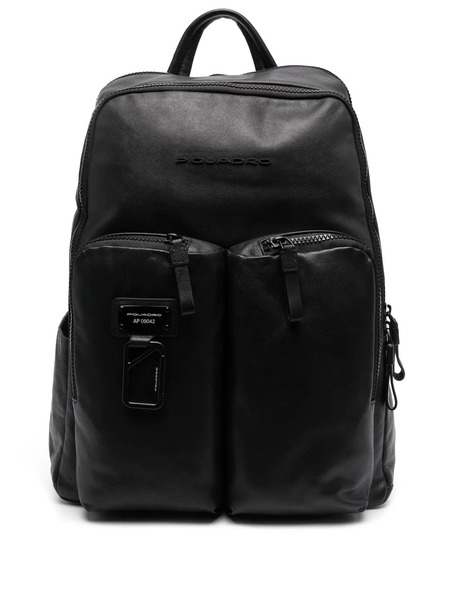 Piquadro Debossed-logo Detail Backpack - Black 