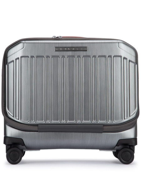  Piquadro Four Wheeled Computer Briefcase Luggage - Grey 