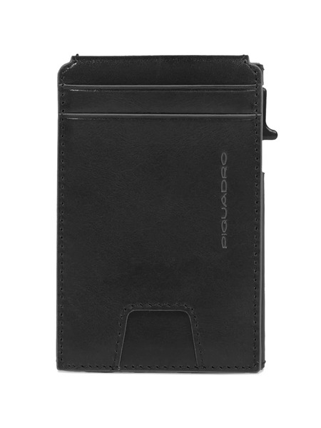 Piquadro Leather Card Holder - Black 