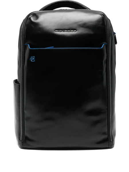  Piquadro Leather Top-handle Backpack - Black 