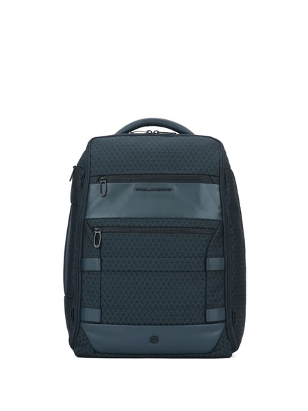  Piquadro Logo-plaque Backpack - Blue 