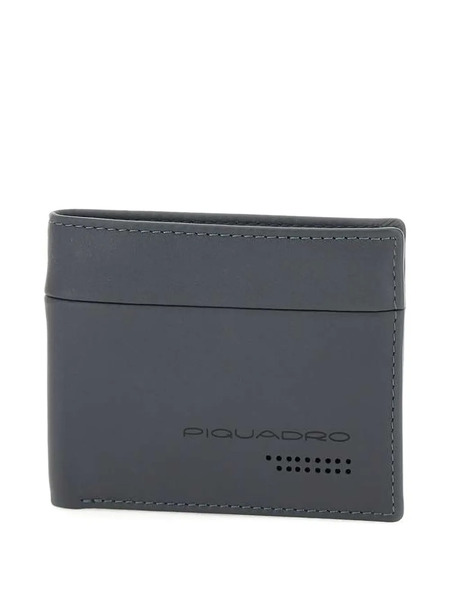  Piquadro Logo-print Leather Wallet - Grey 