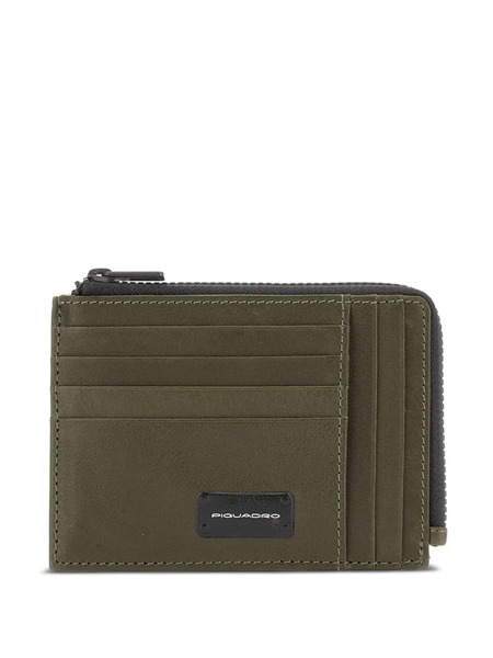  Piquadro Zip-around Cardholder - Green 