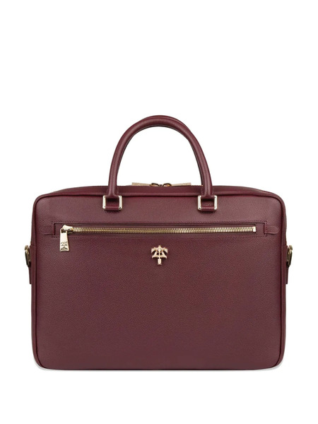  Place Of ëlms Crest Grained Leather Briefcase - Red 