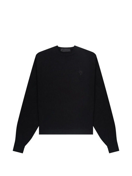  Place Of ëlms Embroidered Crew-neck Sweater - Black 