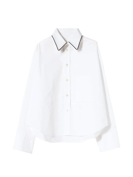  Plan C Buttoned Collar Shirt - White 