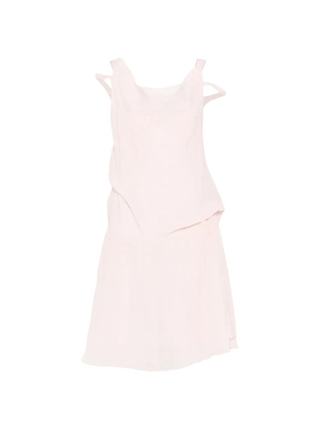  Plan C Crincled Midi Dress - Pink 