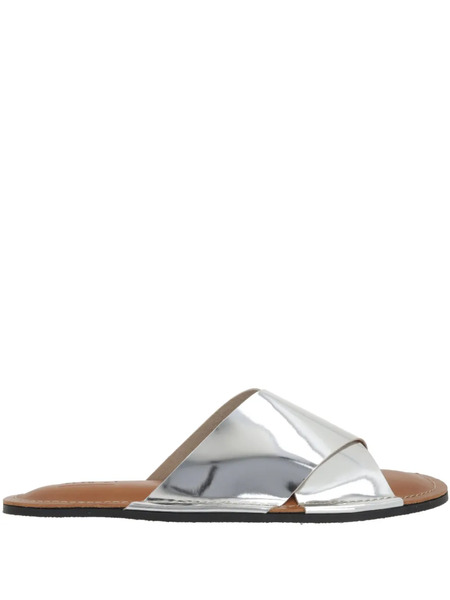  Plan C Crossover-strap Sandals - Silver 