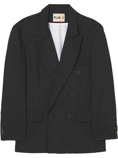  Plan C Double-breasted Blazer - Black 
